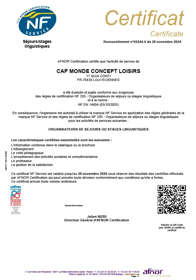 Certification Afnor